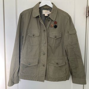 J. Crew green chino jacket